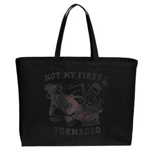 Not My First Tornado Raglan Cotton Canvas Jumbo Tote