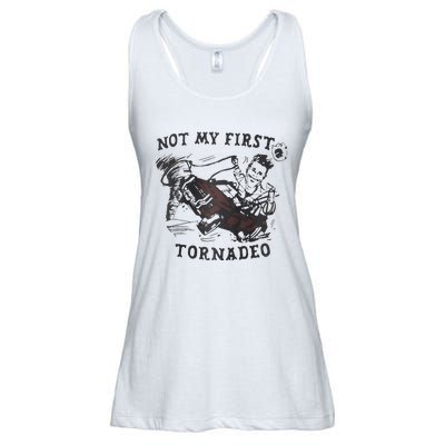 Not My First Tornado Raglan Ladies Essential Flowy Tank