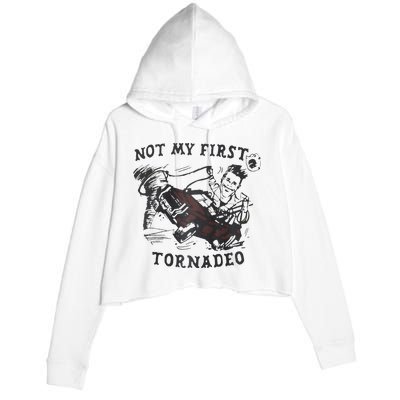 Not My First Tornado Raglan Crop Fleece Hoodie