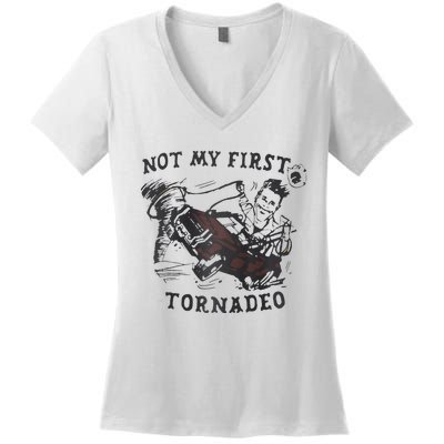 Not My First Tornado Raglan Women's V-Neck T-Shirt