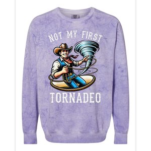 Not My First Tornado Not My First Tornadeo Rodeo Colorblast Crewneck Sweatshirt