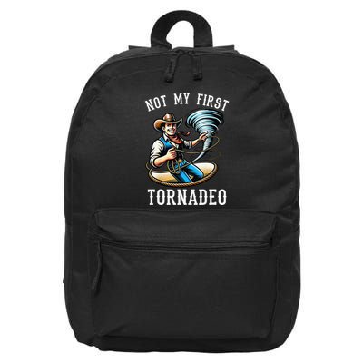 Not My First Tornado Not My First Tornadeo Rodeo 16 in Basic Backpack