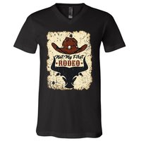 Not My First Rodeo Vintage Rodeo Western Country Cowboy V-Neck T-Shirt