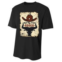 Not My First Rodeo Vintage Rodeo Western Country Cowboy Performance Sprint T-Shirt