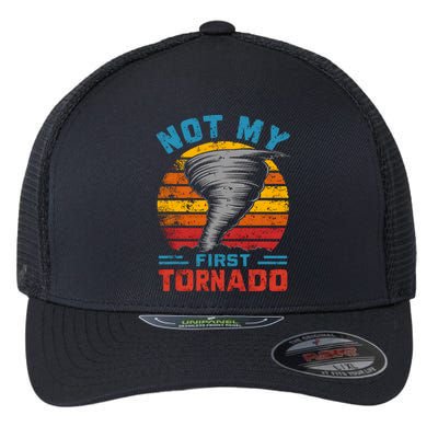 Not My First Tornado Funny Storm Twister Hurricane Weather Flexfit Unipanel Trucker Cap