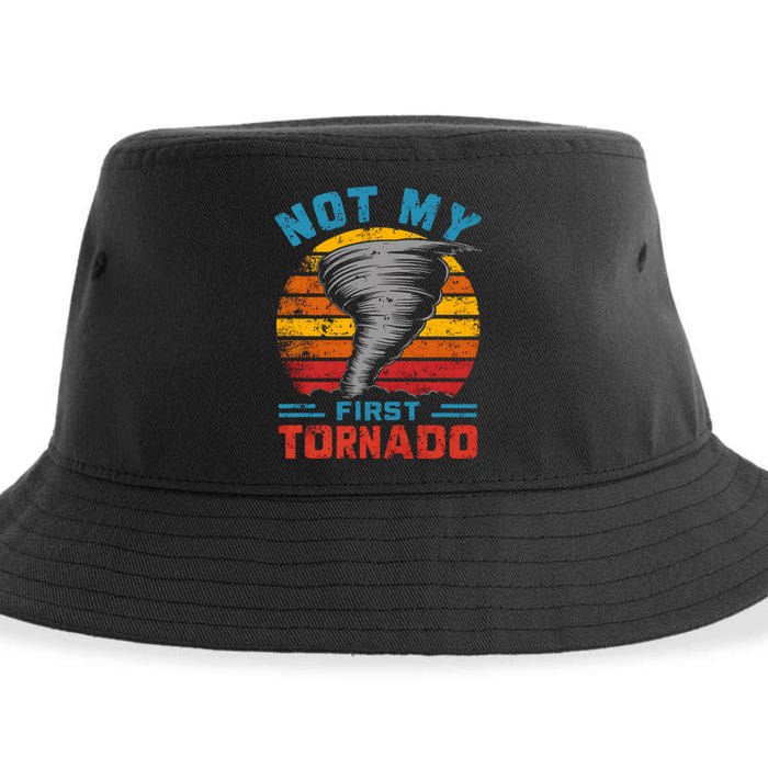 Not My First Tornado Funny Storm Twister Hurricane Weather Sustainable Bucket Hat