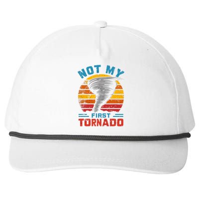 Not My First Tornado Funny Storm Twister Hurricane Weather Snapback Five-Panel Rope Hat