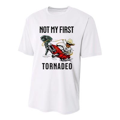 Not My First Tornadeo Not My First Tornado Youth Performance Sprint T-Shirt