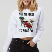 Not My First Tornadeo Not My First Tornado Cropped Pullover Crew
