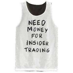 Need Money For Insider Trading Mesh Reversible Basketball Jersey Tank