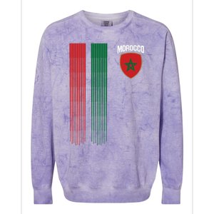 National Morocco Flag Moroccan Football Fan Soccer Team Colorblast Crewneck Sweatshirt