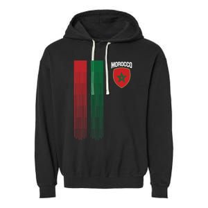 National Morocco Flag Moroccan Football Fan Soccer Team Garment-Dyed Fleece Hoodie