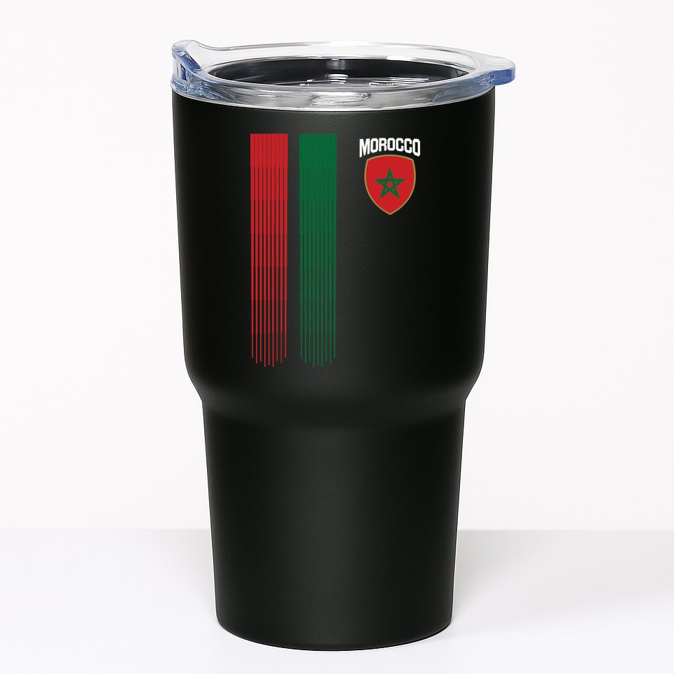 National Morocco Flag Moroccan Football Fan Soccer Team Tumbler