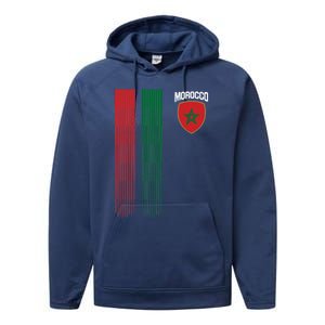 National Morocco Flag Moroccan Football Fan Soccer Team Performance Fleece Hoodie