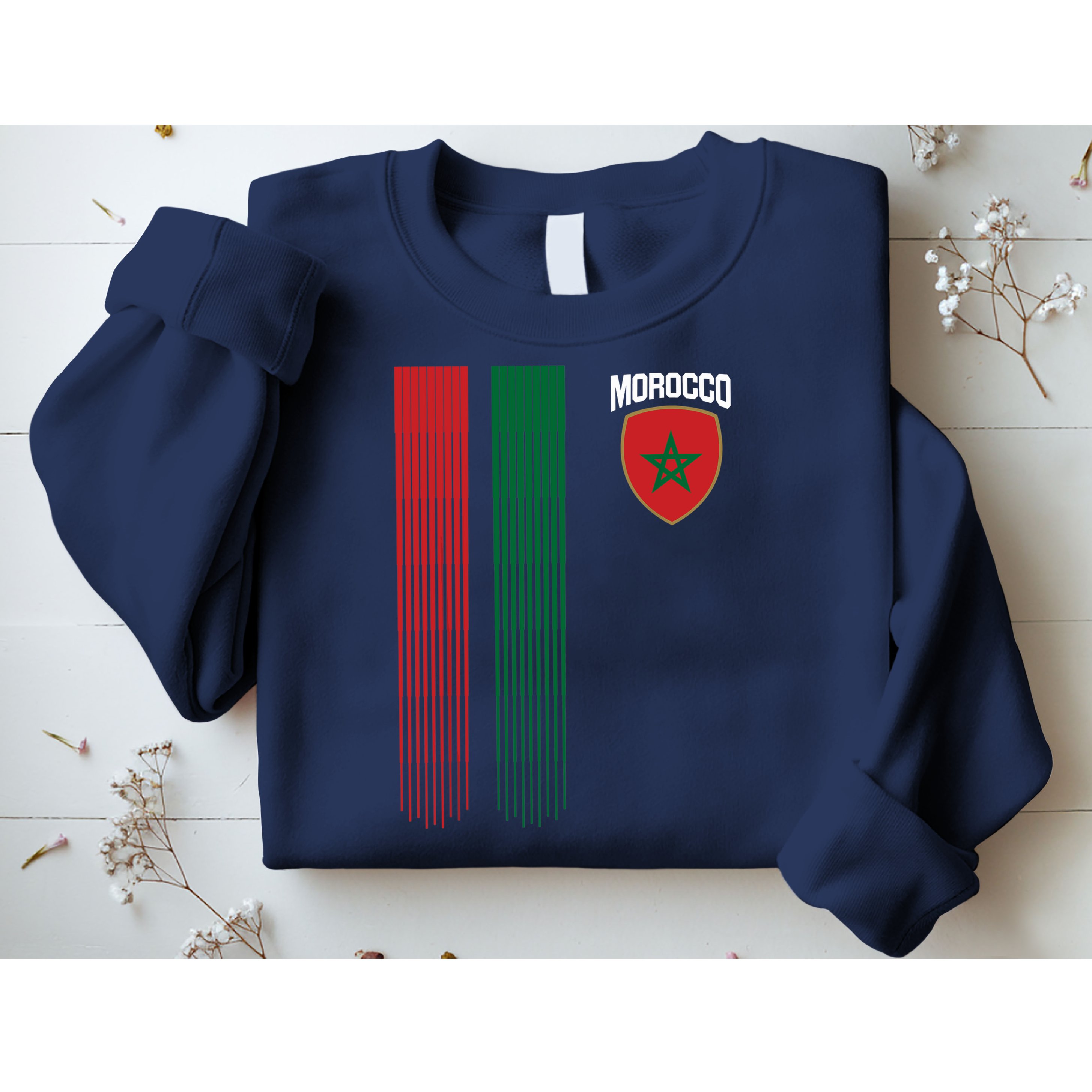 National Morocco Flag Moroccan Football Fan Soccer Team Sweatshirt