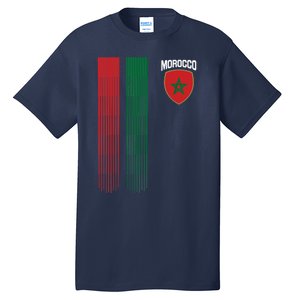 National Morocco Flag Moroccan Football Fan Soccer Team Tall T-Shirt