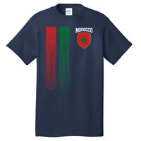 National Morocco Flag Moroccan Football Fan Soccer Team Tall T-Shirt