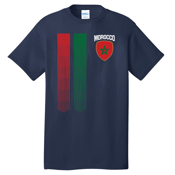 National Morocco Flag Moroccan Football Fan Soccer Team Tall T-Shirt