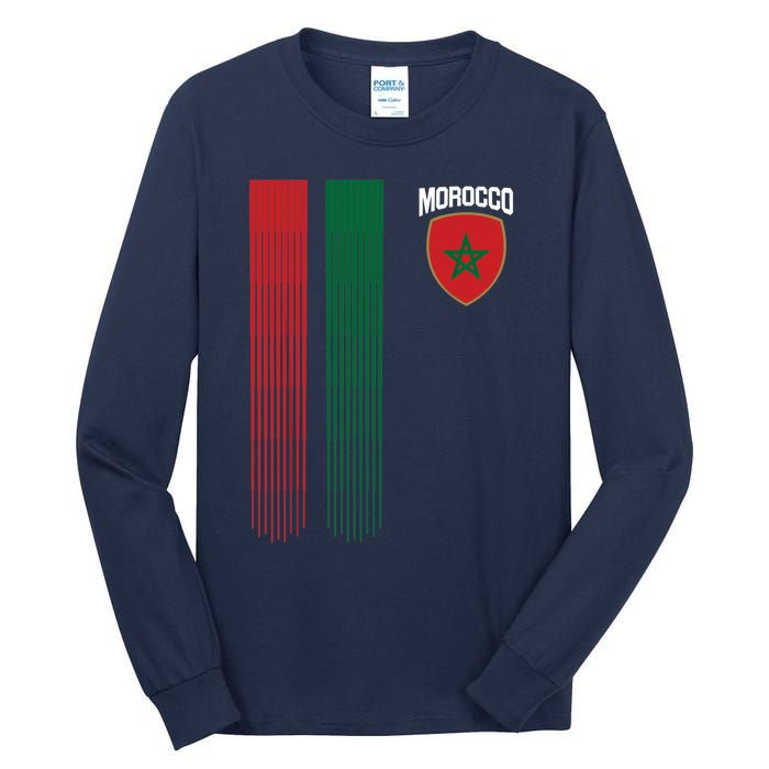 National Morocco Flag Moroccan Football Fan Soccer Team Tall Long Sleeve T-Shirt