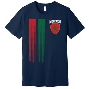 National Morocco Flag Moroccan Football Fan Soccer Team Premium T-Shirt