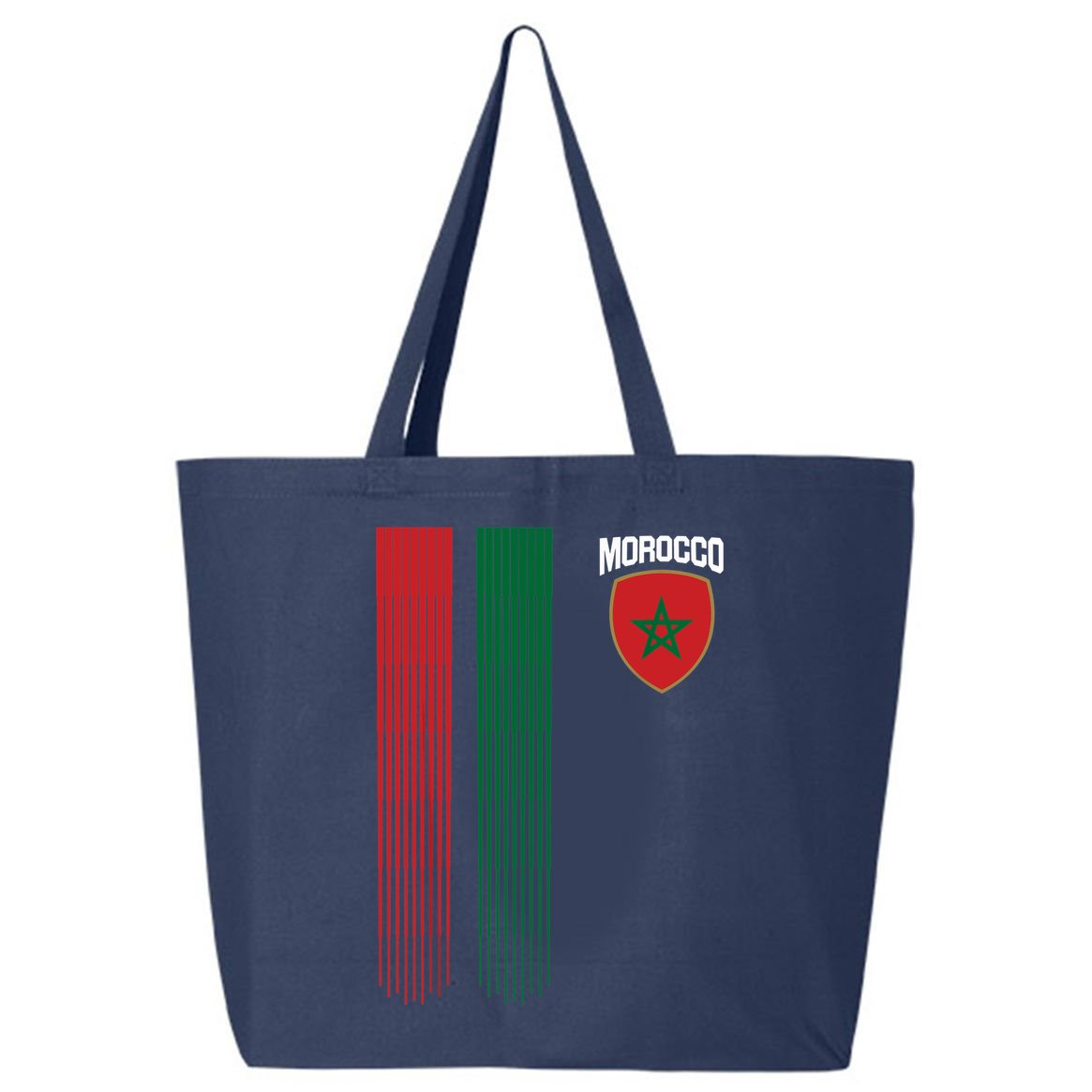 National Morocco Flag Moroccan Football Fan Soccer Team 25L Jumbo Tote