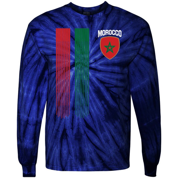 National Morocco Flag Moroccan Football Fan Soccer Team Tie-Dye Long Sleeve Shirt