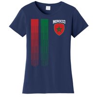 National Morocco Flag Moroccan Football Fan Soccer Team Women's T-Shirt