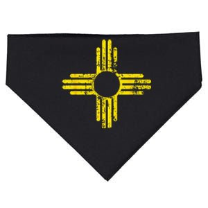 New Mexico Flag Distressed Yellow Zia Sun Alone USA-Made Doggie Bandana