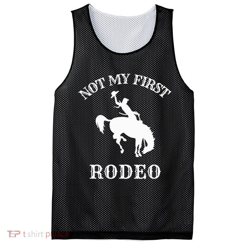 Not My First Rodeo Mesh Reversible Basketball Jersey Tank