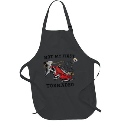 Not My First Tornadeo Twisters Chaser Cowboy And Lasso Gift Full-Length Apron With Pockets