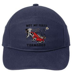 Not My First Tornadeo Twisters Chaser Cowboy And Lasso Gift 7-Panel Snapback Hat