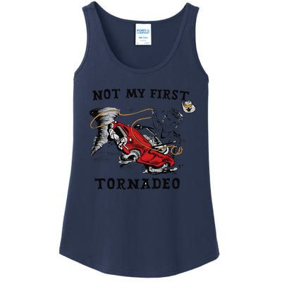 Not My First Tornadeo Twisters Chaser Cowboy And Lasso Gift Ladies Essential Tank