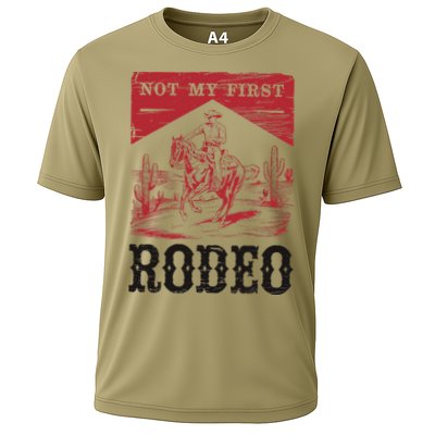 Not My First Rodeo Vintage Bronc Riding Cowboy Rodeo Gift Performance Shirt
