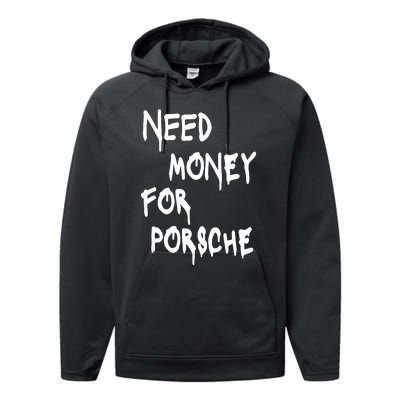 Need Money For Funny Sports Car Performance Fleece Hoodie