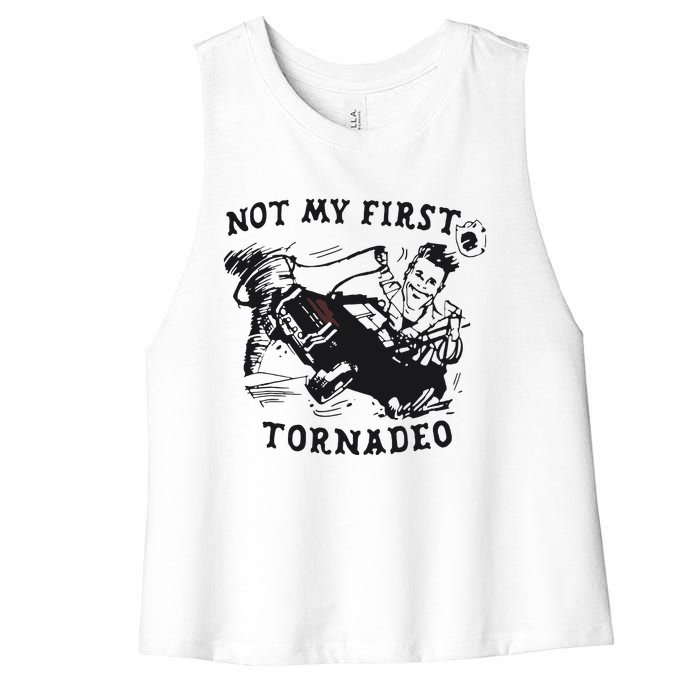 Not My First Tornado Women's Racerback Cropped Tank