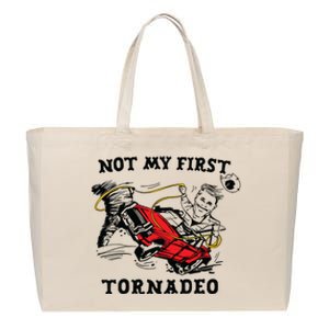 Not My First Tornadeo Not My First Tornado Cotton Canvas Jumbo Tote