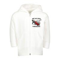 Not My First Tornadeo Not My First Tornado Toddler Zip Fleece Hoodie