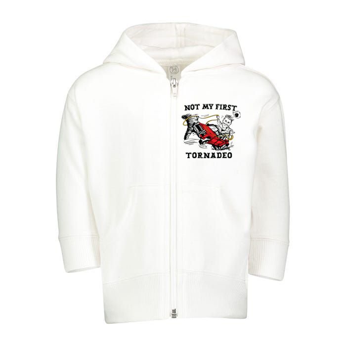 Not My First Tornadeo Not My First Tornado Toddler Zip Fleece Hoodie