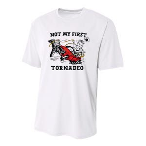 Not My First Tornadeo Not My First Tornado Youth Performance Sprint T-Shirt