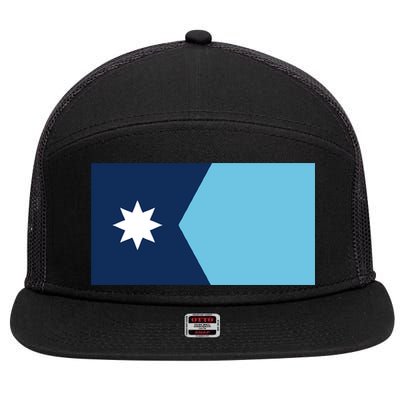 New Minnesota Flag 7 Panel Mesh Trucker Snapback Hat