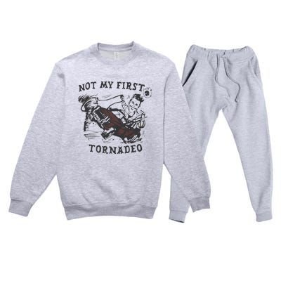 Not My First Tornado Premium Crewneck Sweatsuit Set