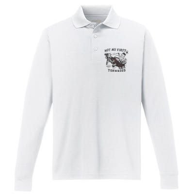 Not My First Tornado Performance Long Sleeve Polo