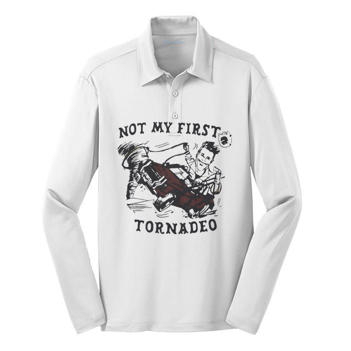 Not My First Tornado Silk Touch Performance Long Sleeve Polo