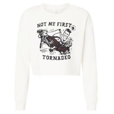 Not My First Tornado Cropped Pullover Crew