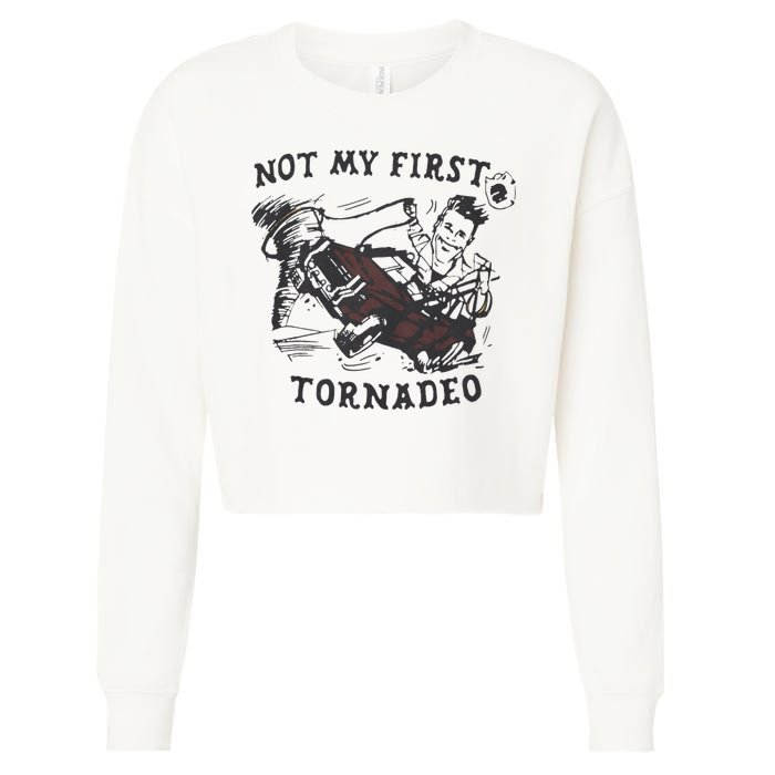Not My First Tornado Cropped Pullover Crew
