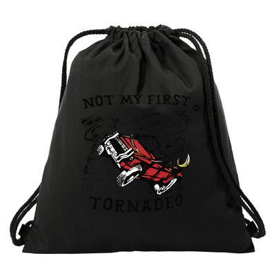 Not My First Tornado Drawstring Bag