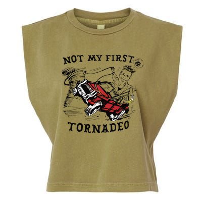 Not My First Tornado Garment-Dyed Women's Muscle Tee