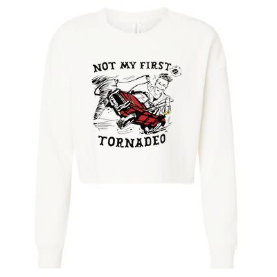 Not My First Tornado Cropped Pullover Crew