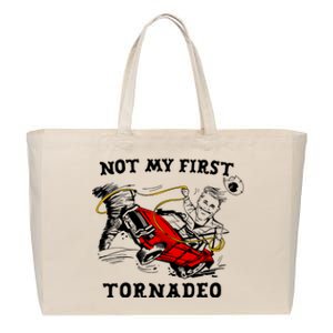 Not My First Tornadeo Not My First Tornado Cotton Canvas Jumbo Tote