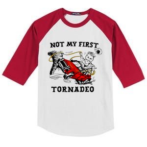 Not My First Tornadeo Not My First Tornado Kids Colorblock Raglan Jersey